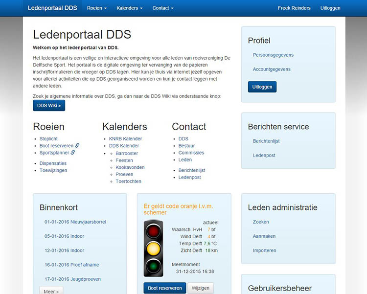 Ledenportaal van DDS